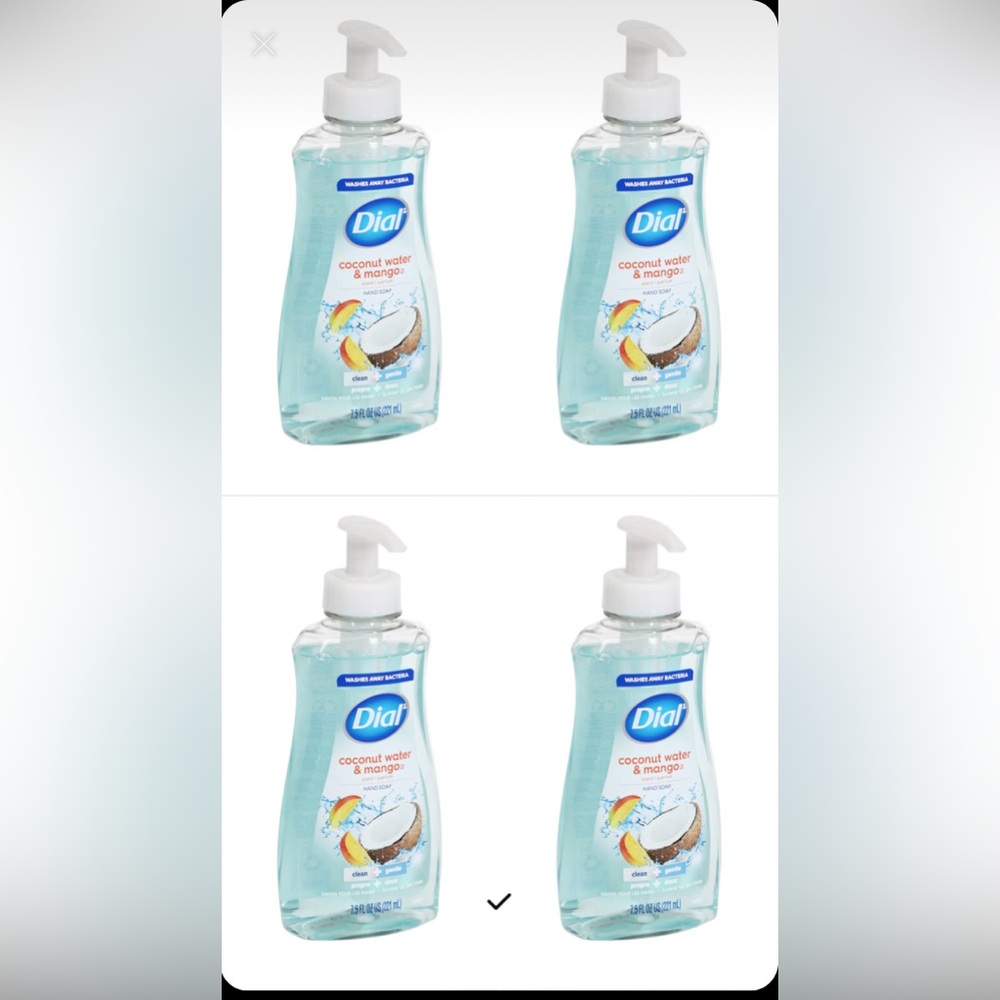 Dial Coconut Water & Mango Hand Soap, 7.5 oz. Pack of 4
